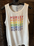 Hurley Mens Pride Tank Top Size Small Rainbow HURLEY Repeat Graphic