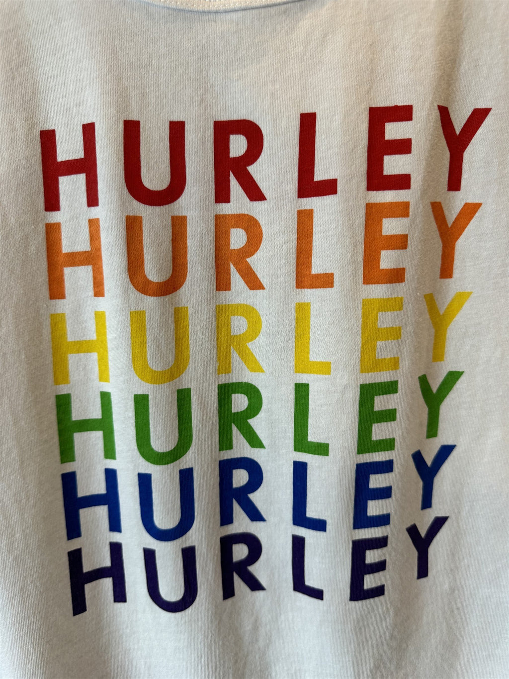 Hurley Mens Pride Tank Top Size Small Rainbow HURLEY Repeat Graphic