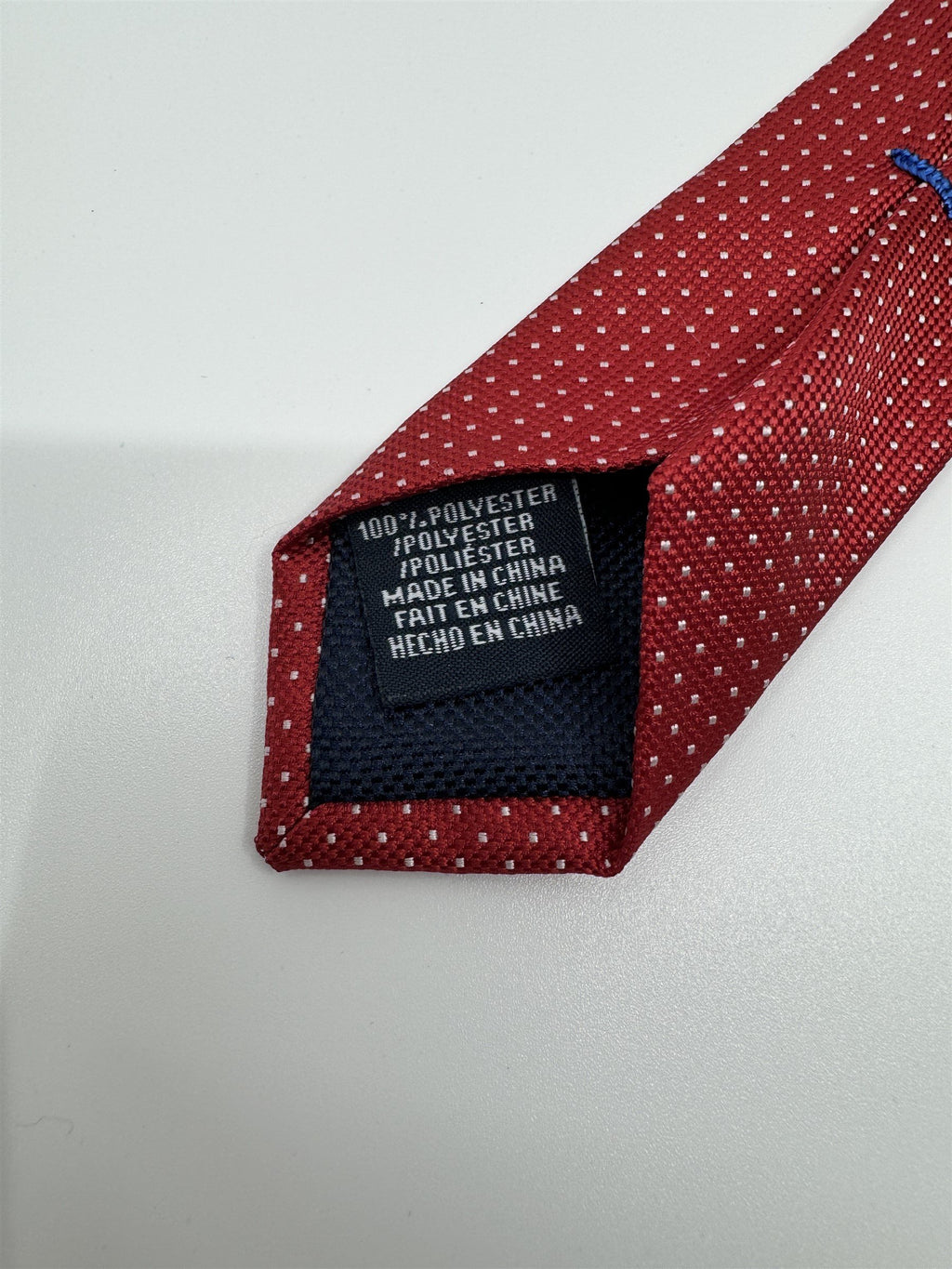 Nautica Mens Neck Tie Red With White Polka Dots Polyester China