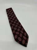Polo Ralph Lauren Red Silk Necktie Mens Eye Medallion Print Made in USA