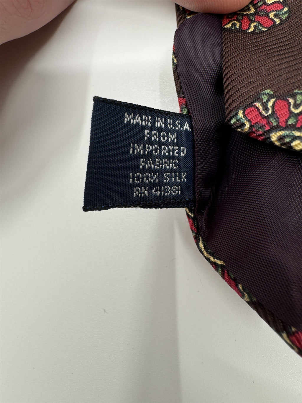 Polo Ralph Lauren Red Silk Necktie Mens Eye Medallion Print Made in USA