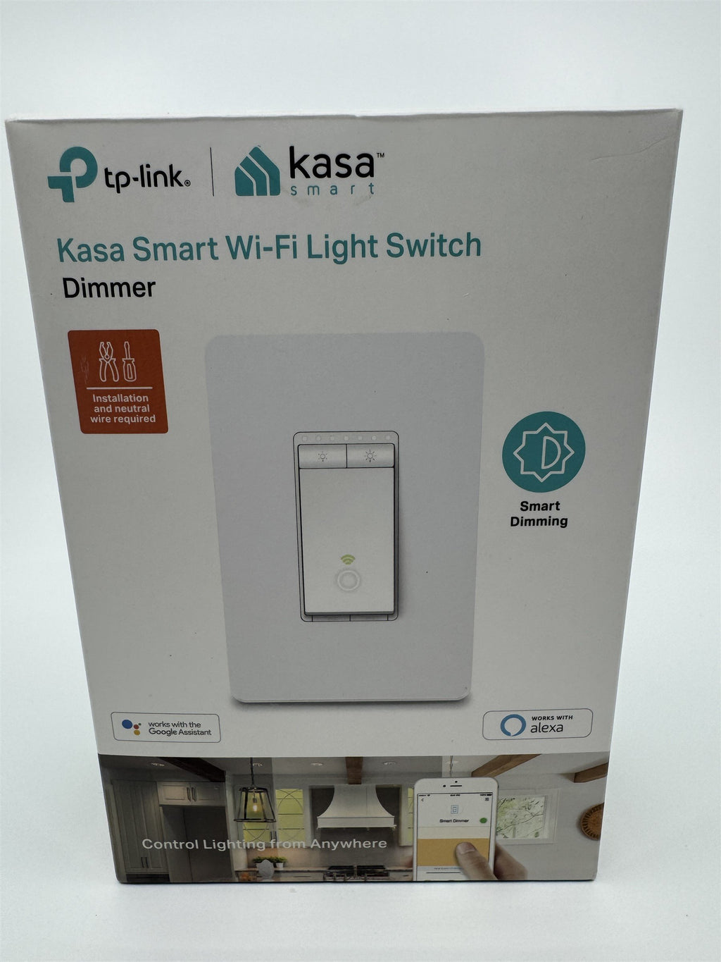 TP-LINK Kasa Smart Wi-Fi Home Light Dimmer Switch HS220 /w App