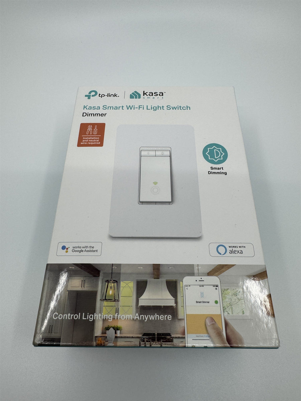 TP-LINK Kasa Smart Wi-Fi Home Light Dimmer Switch HS220 /w App