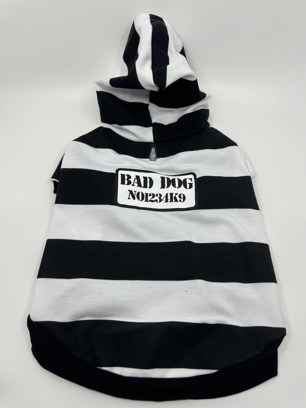 Prisoner Jailbird "Bad Dog" Dog Sweater Outfit by Woof Striped Costume MEDIUM
