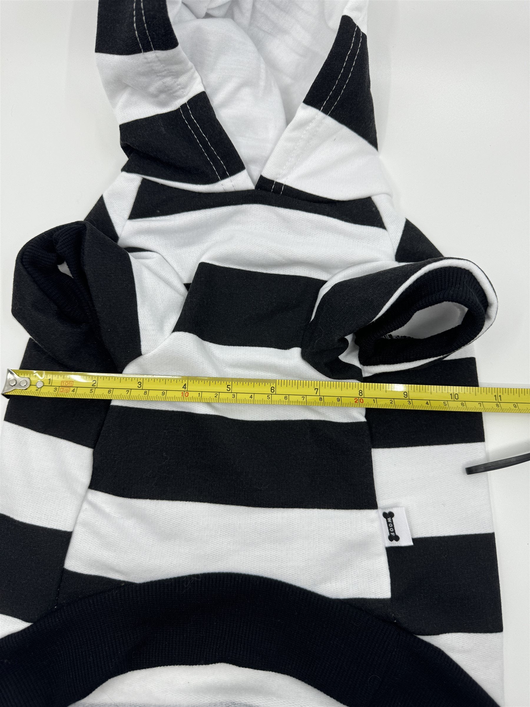 Prisoner Jailbird "Bad Dog" Dog Sweater Outfit by Woof Striped Costume MEDIUM