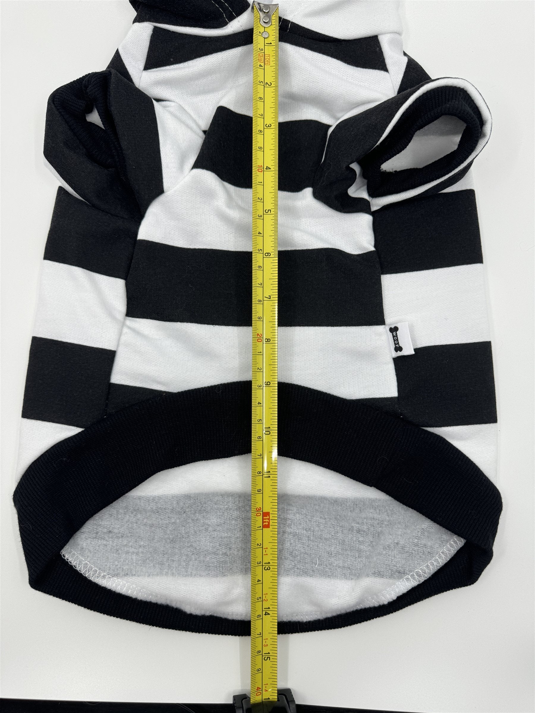 Prisoner Jailbird "Bad Dog" Dog Sweater Outfit by Woof Striped Costume MEDIUM