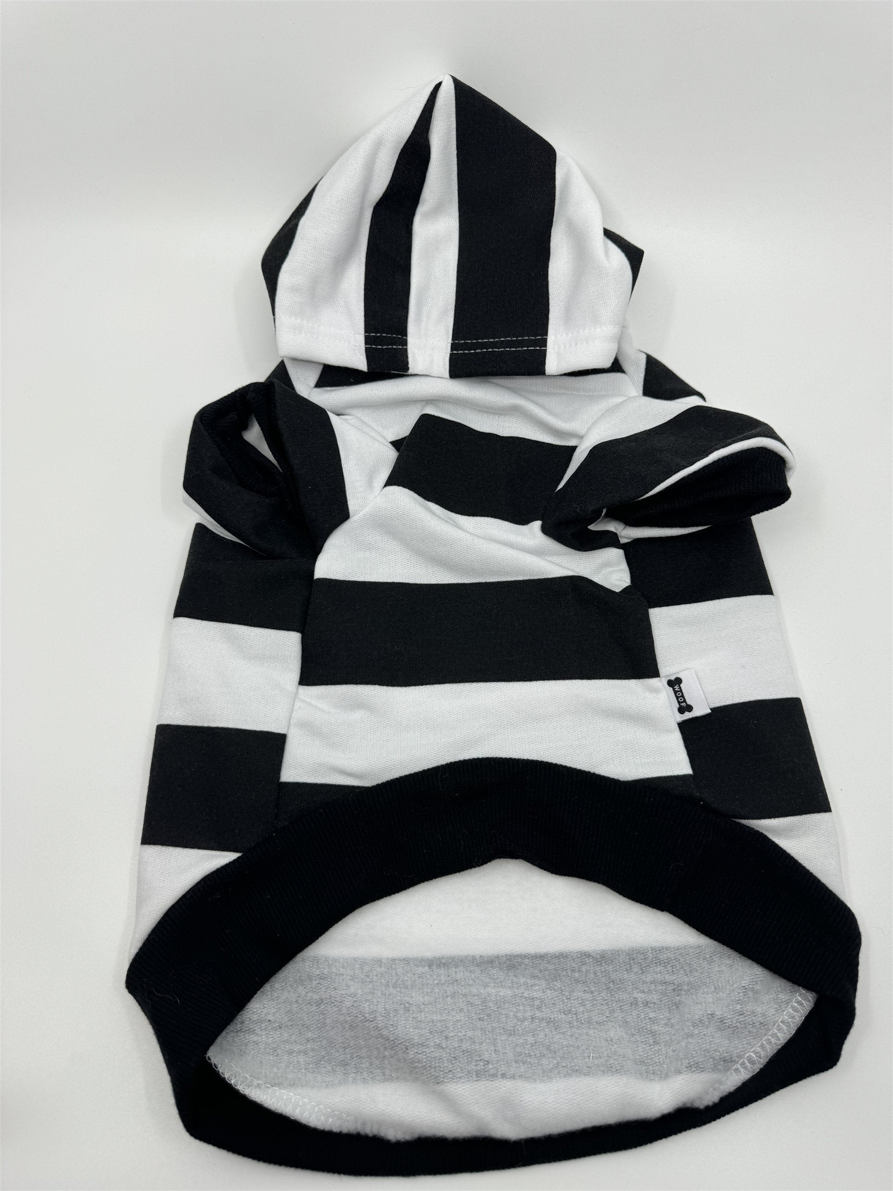 Prisoner Jailbird "Bad Dog" Dog Sweater Outfit by Woof Striped Costume MEDIUM