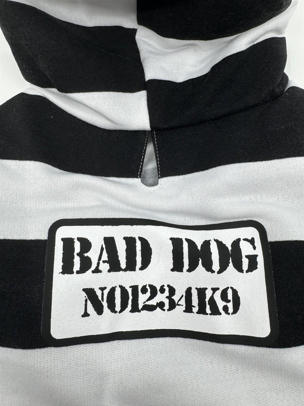 Prisoner Jailbird "Bad Dog" Dog Sweater Outfit by Woof Striped Costume MEDIUM