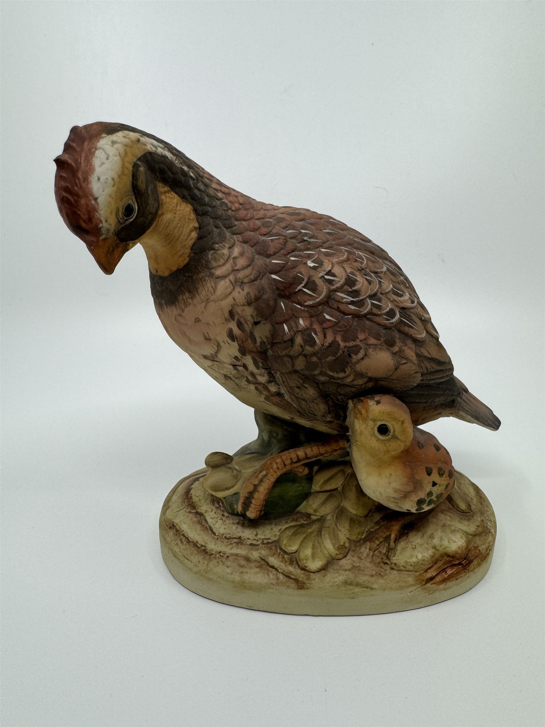 Vintage Andrea by Sadek Bisque Porcelain Bob White Figurine Birds Made In Japan