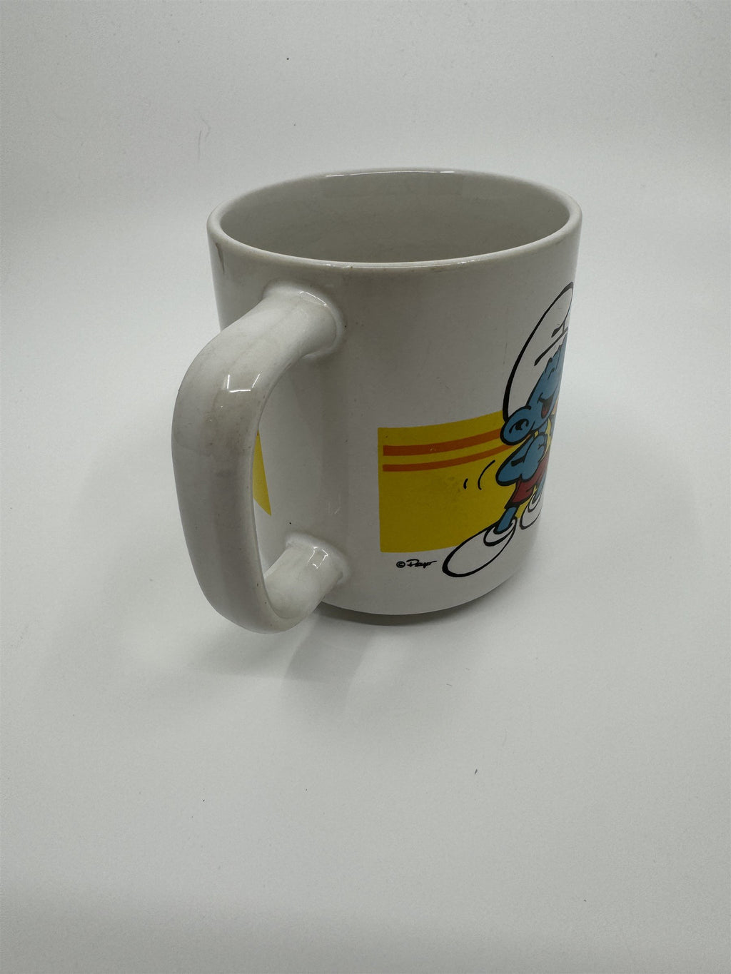Wallace Berrie Smurf Mug #15 Exercise "Ready, Go Rest" Korea #7509 Coffee Cup