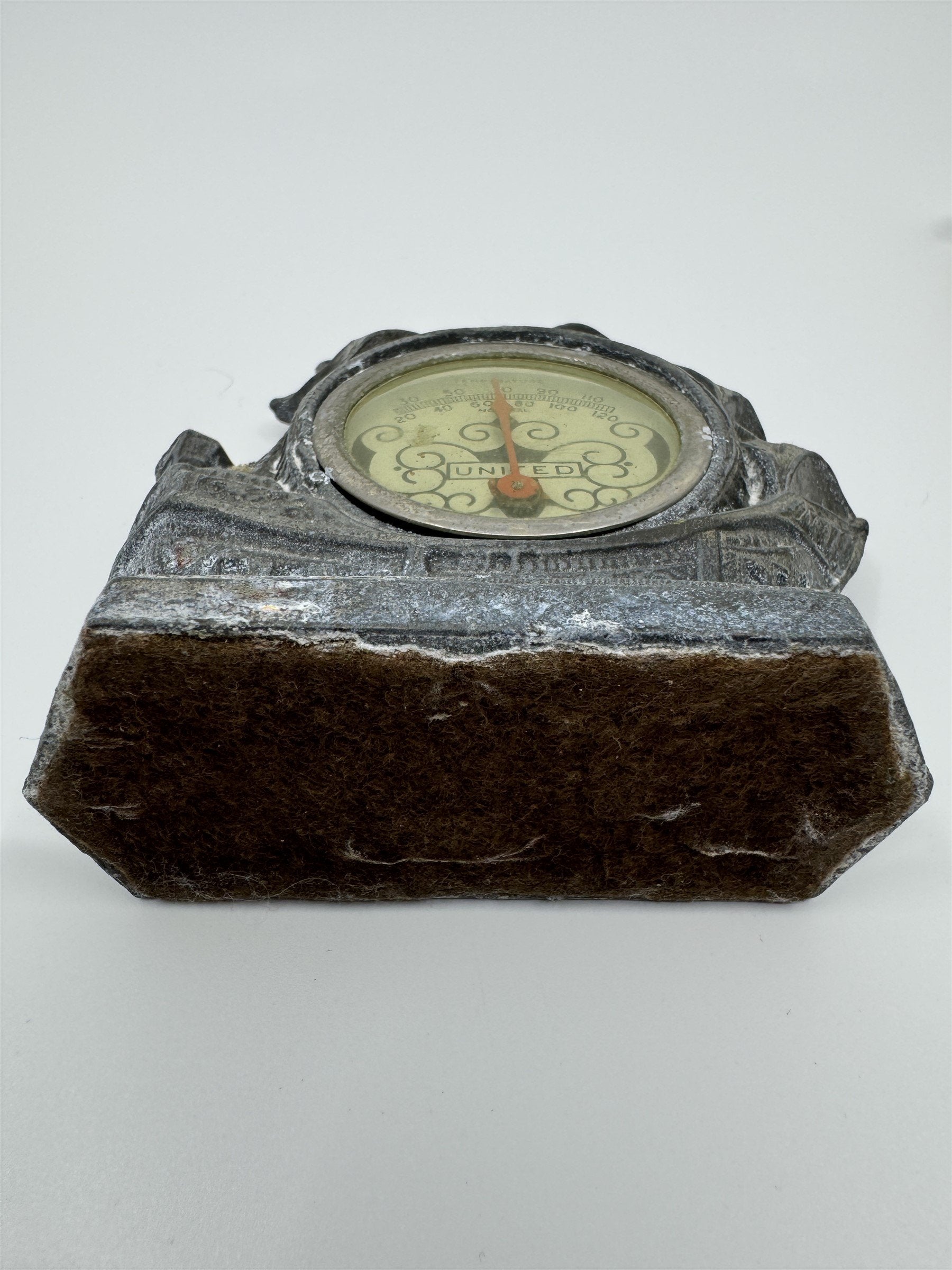 Vintage Metal Ship Boat Thermometer Nautical Marine United Sea Collectible Decor