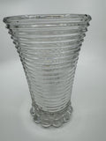 Manhattan Depression Glass Vase Anchor Hocking Bubble Footed Vase 8" Tall