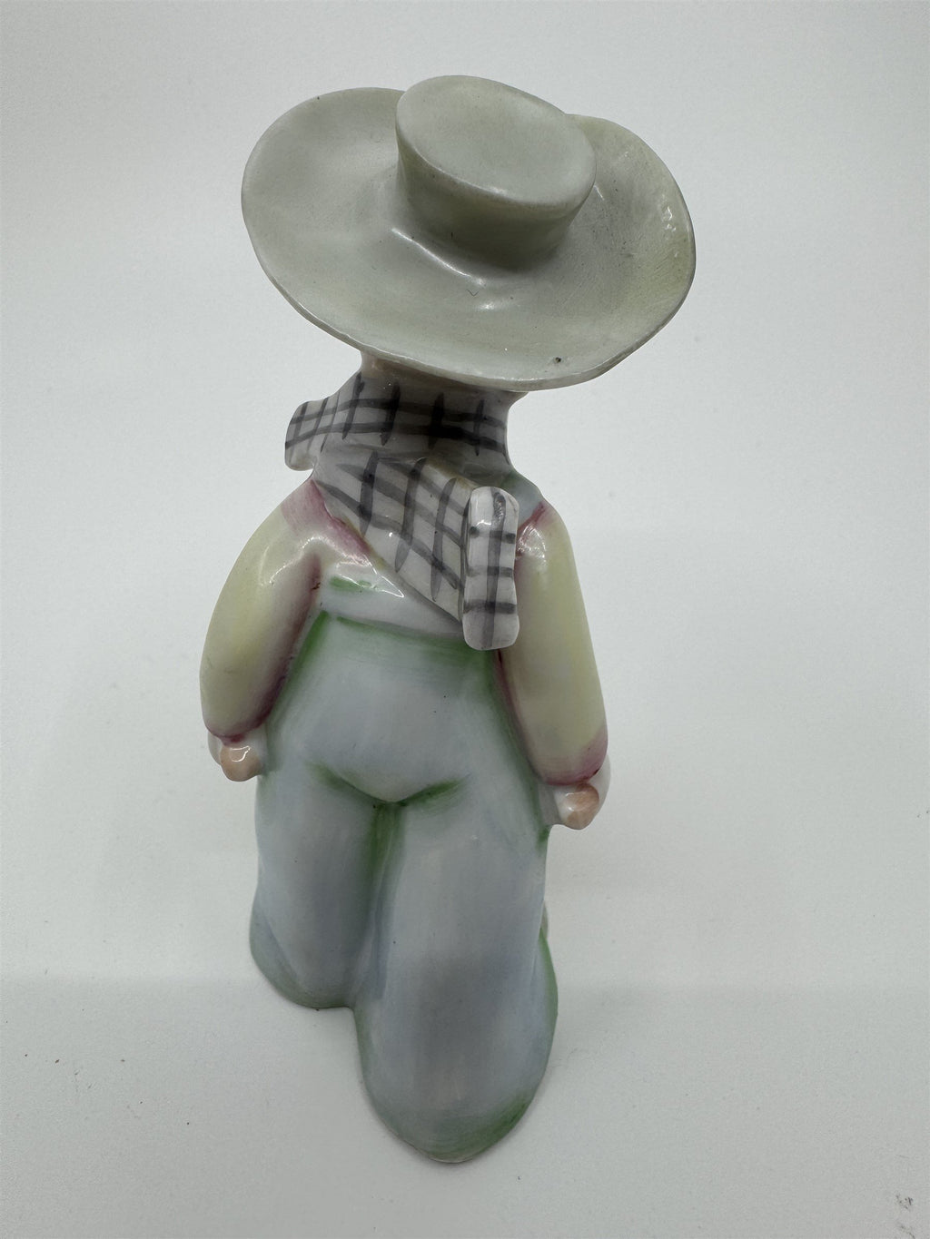 Vintage Lefton #977 Easter Flowers Gardening Boy Wheelbarrow Hand Painted JAPAN