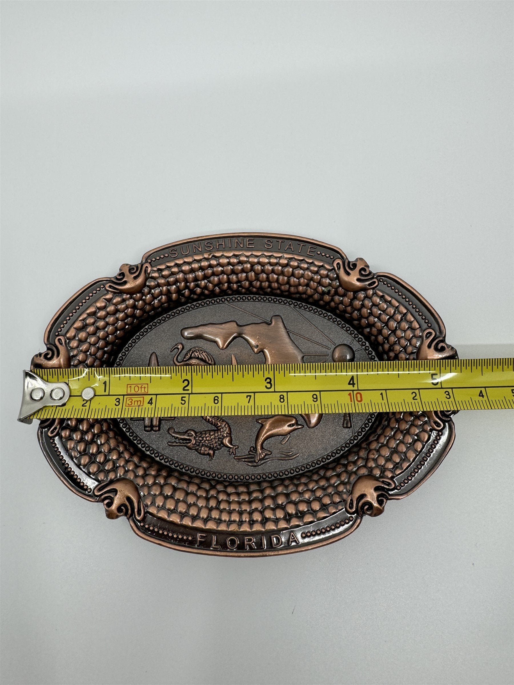 Florida Sunshine State Metal Plate with Display Stand Souvenir Travel Gift FL