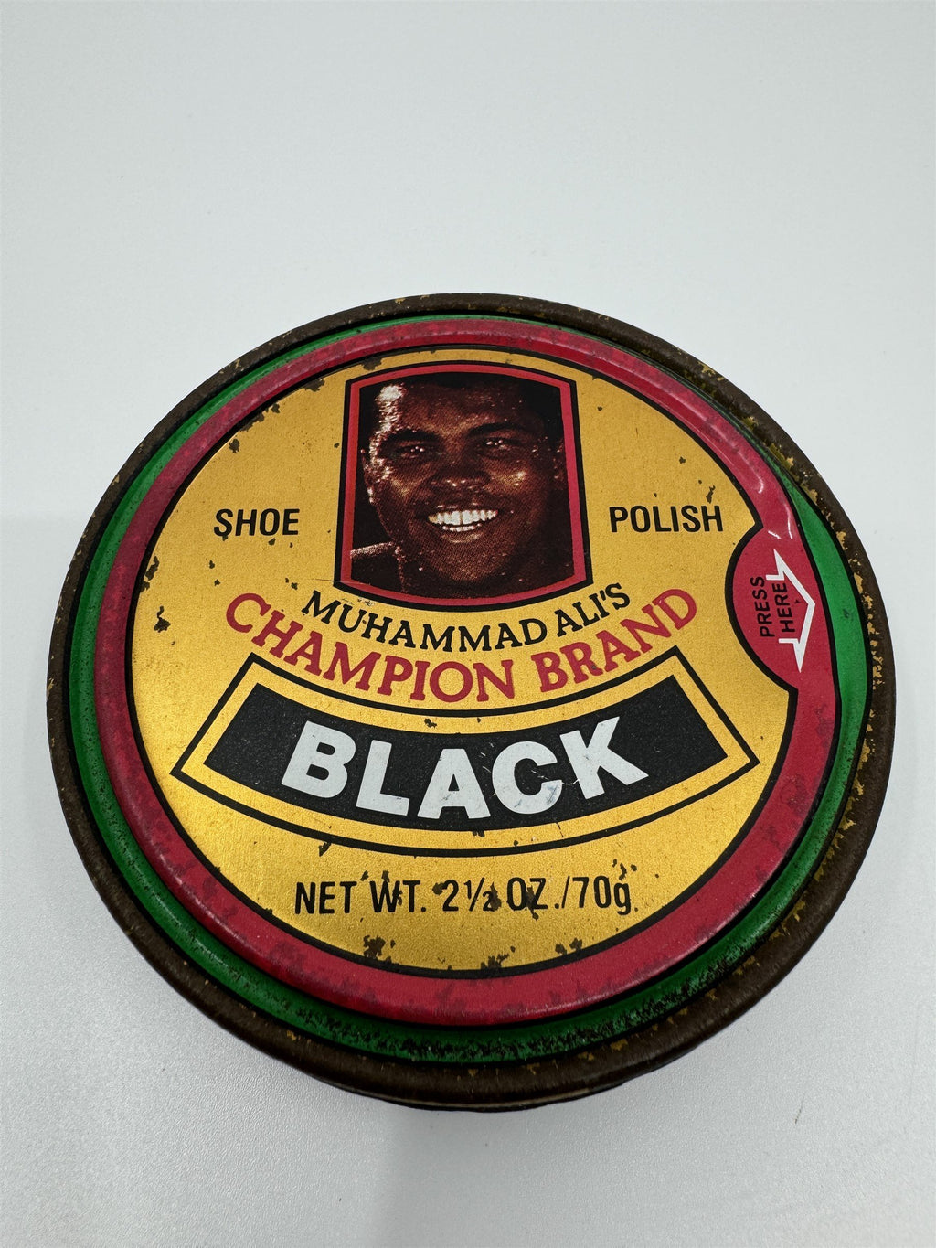 Champion Brand Muhammad Ali's Black Shoe Polish Vintage 1980s Made in USA Polish
