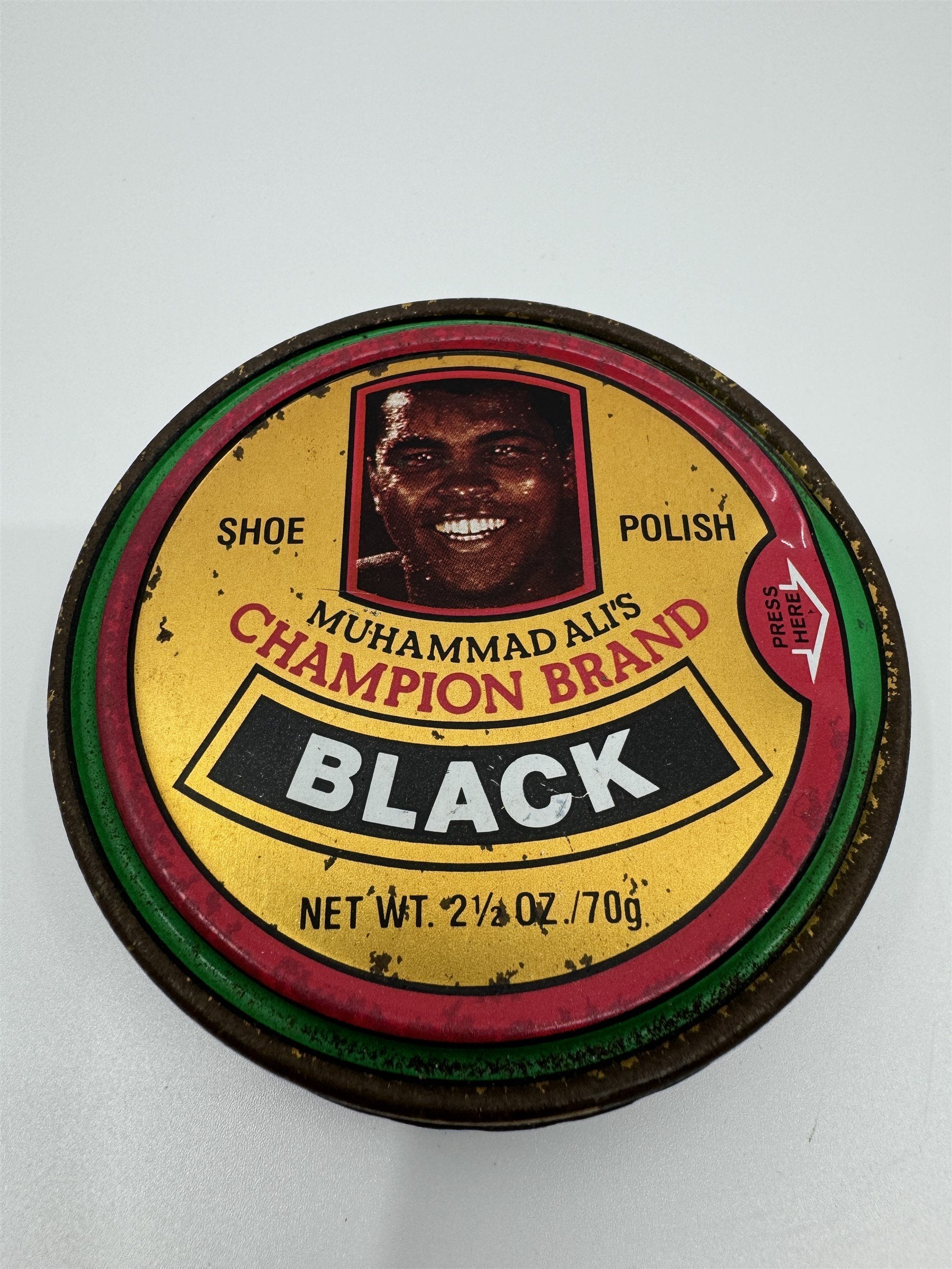Champion Brand Muhammad Ali's Black Shoe Polish Vintage 1980s Made in USA Polish