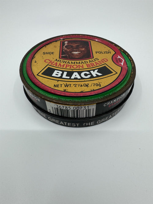 Champion Brand Muhammad Ali's Black Shoe Polish Vintage 1980s Made in USA Polish