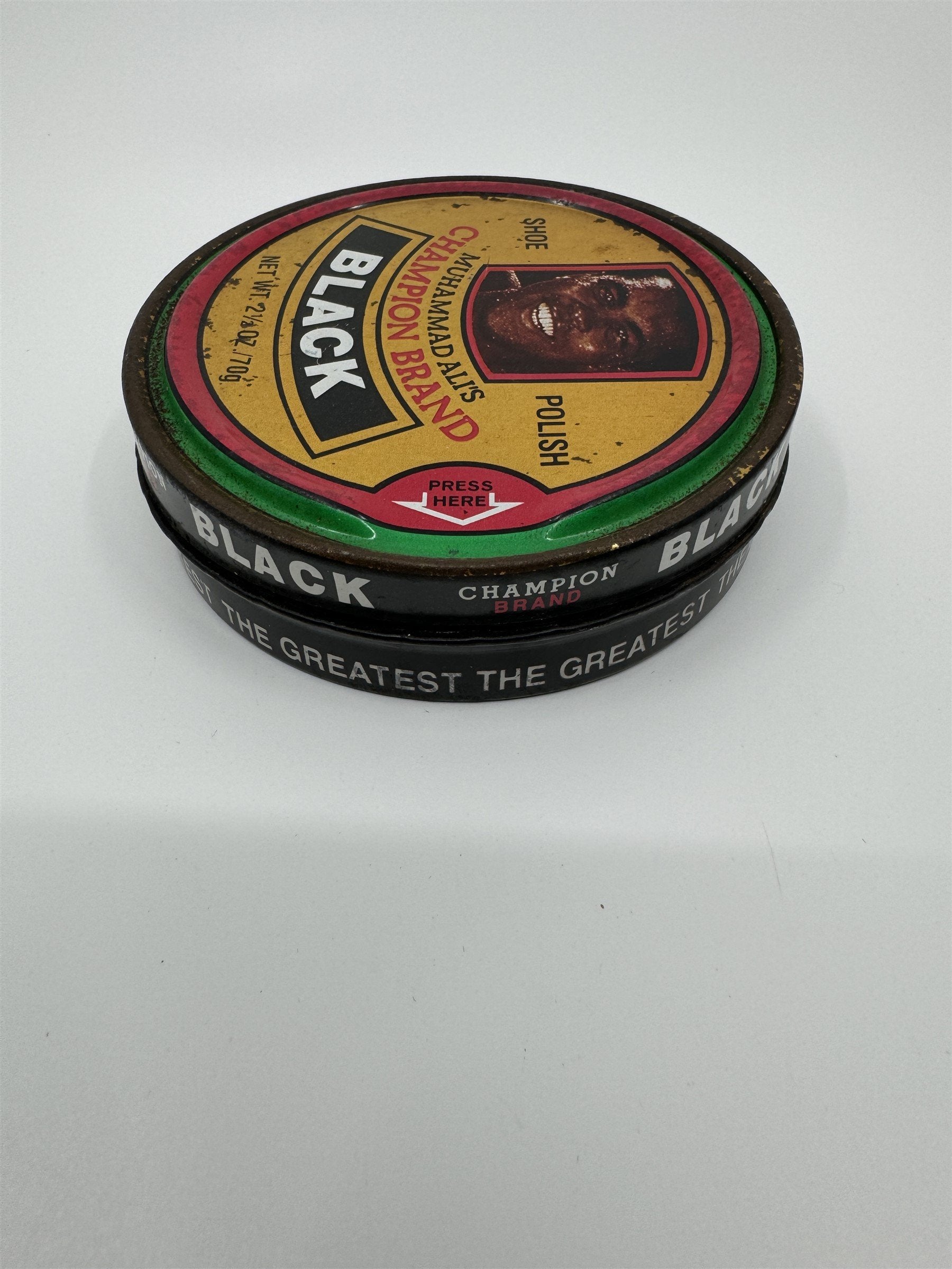 Champion Brand Muhammad Ali's Black Shoe Polish Vintage 1980s Made in USA Polish