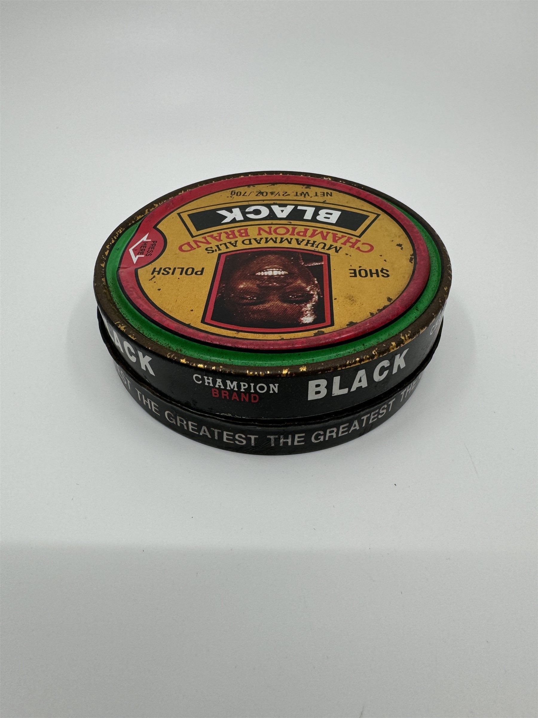 Champion Brand Muhammad Ali's Black Shoe Polish Vintage 1980s Made in USA Polish