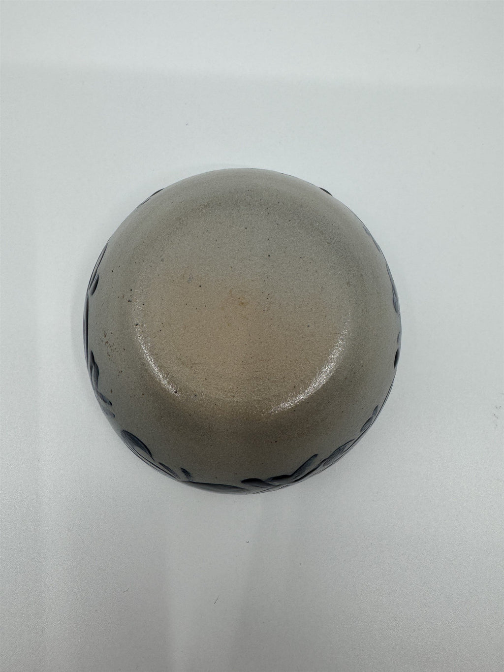 Vintage Matcha Sauce Trinket Bowl Pottery Salt Glaze Hand Painted