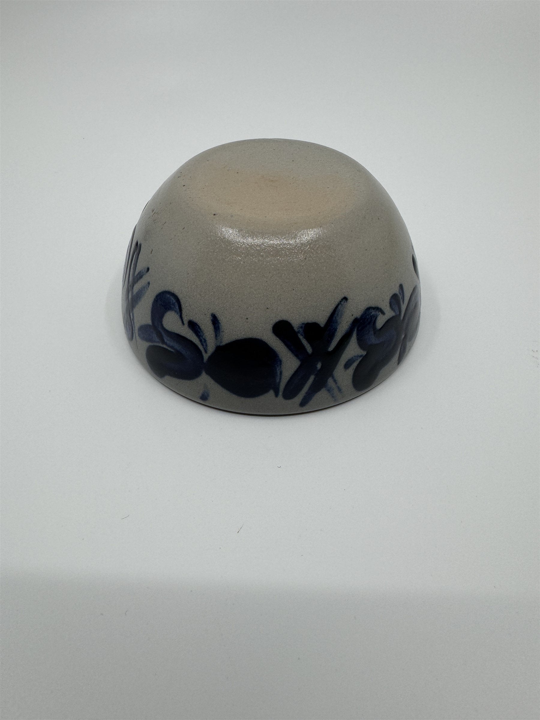 Vintage Matcha Sauce Trinket Bowl Pottery Salt Glaze Hand Painted
