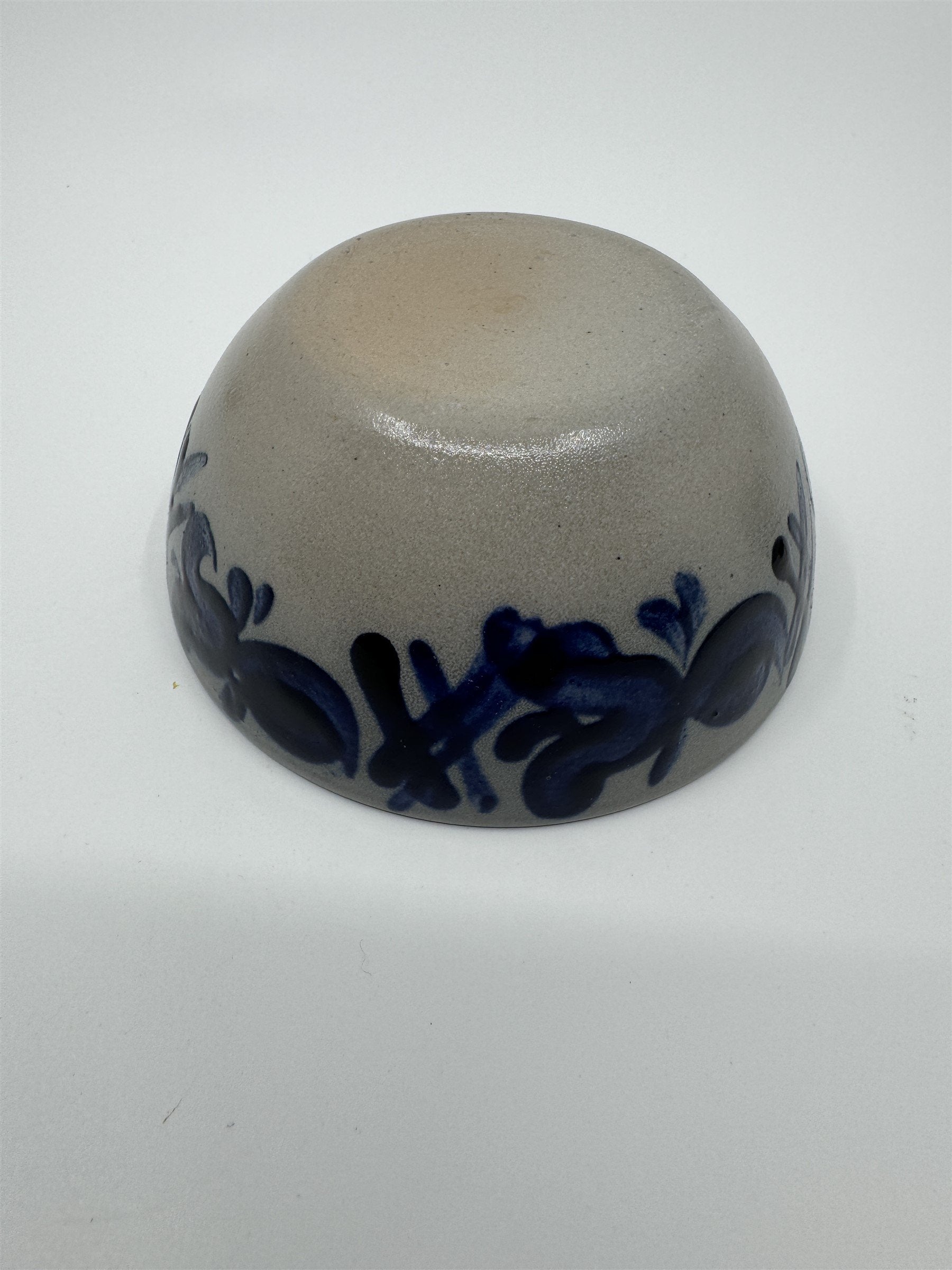 Vintage Matcha Sauce Trinket Bowl Pottery Salt Glaze Hand Painted