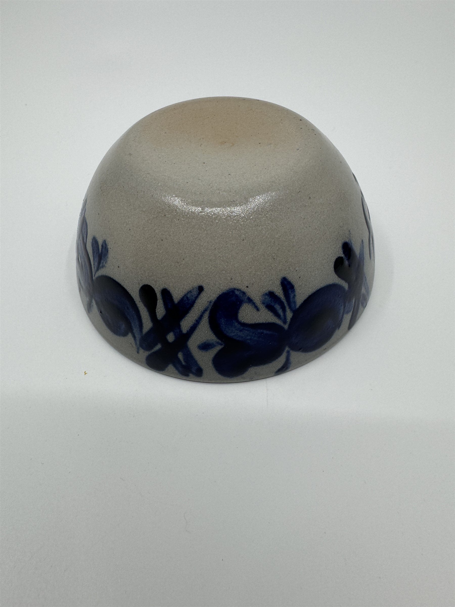 Vintage Matcha Sauce Trinket Bowl Pottery Salt Glaze Hand Painted