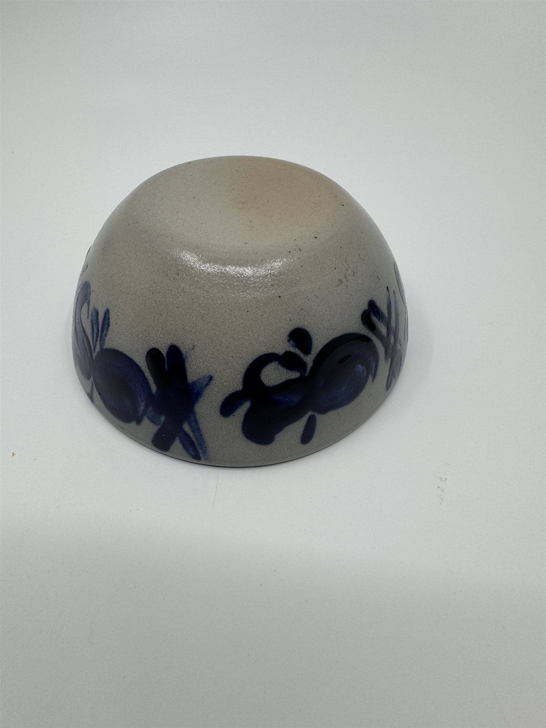 Vintage Matcha Sauce Trinket Bowl Pottery Salt Glaze Hand Painted