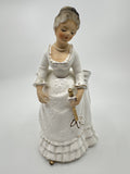 Rubens Original Lady in White Fairy Godmother Parasol 8" Planter Vase Figurine