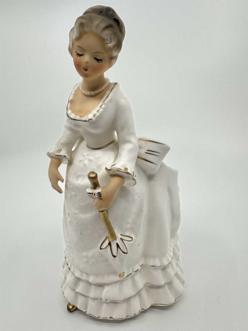 Rubens Original Lady in White Fairy Godmother Parasol 8" Planter Vase Figurine