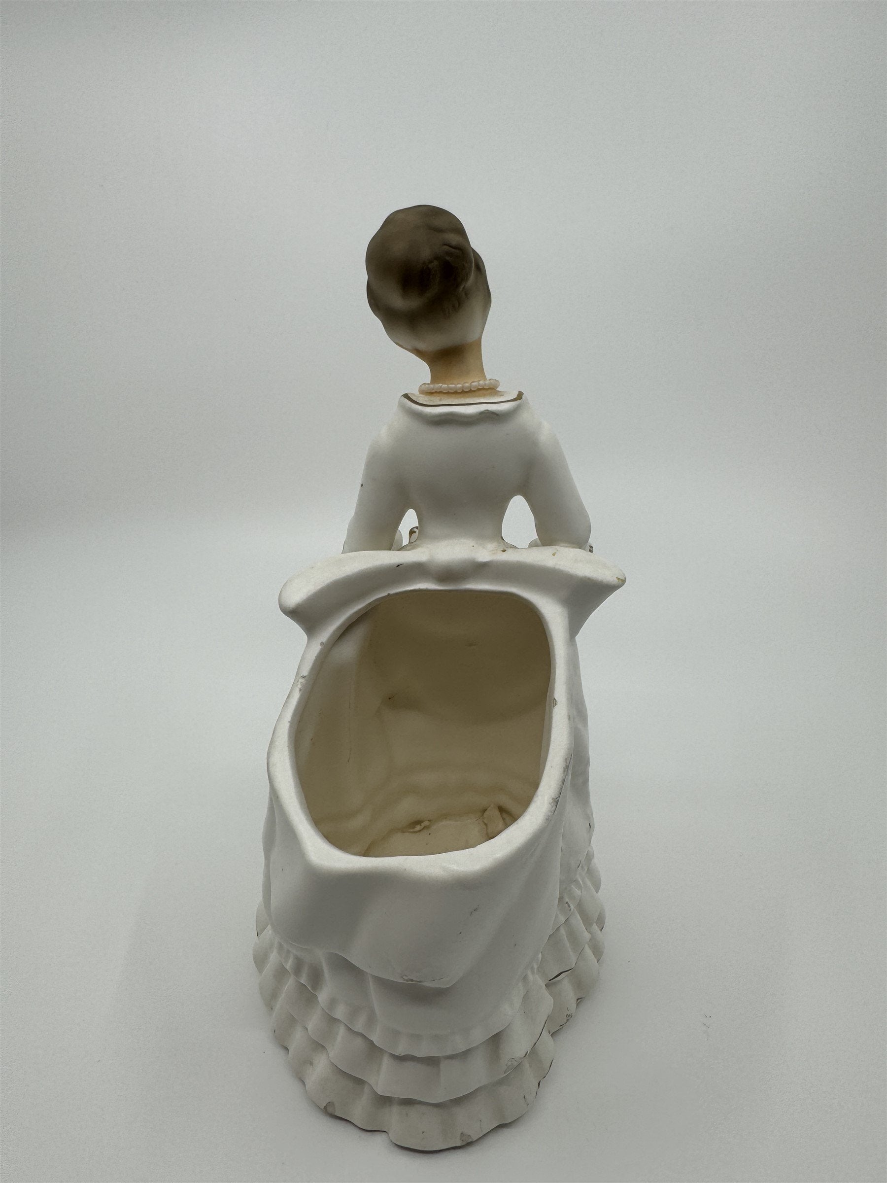 Rubens Original Lady in White Fairy Godmother Parasol 8" Planter Vase Figurine