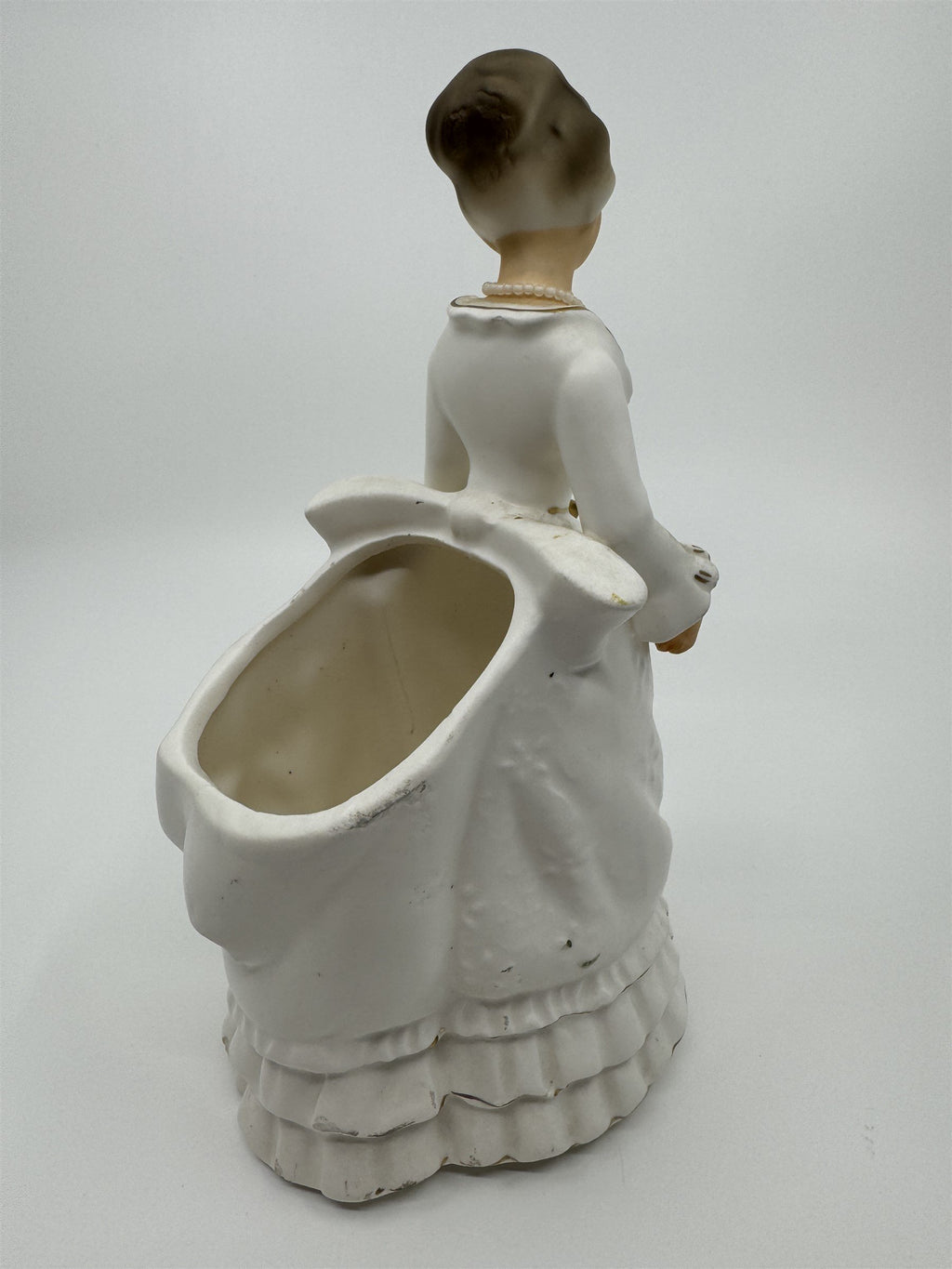 Rubens Original Lady in White Fairy Godmother Parasol 8" Planter Vase Figurine