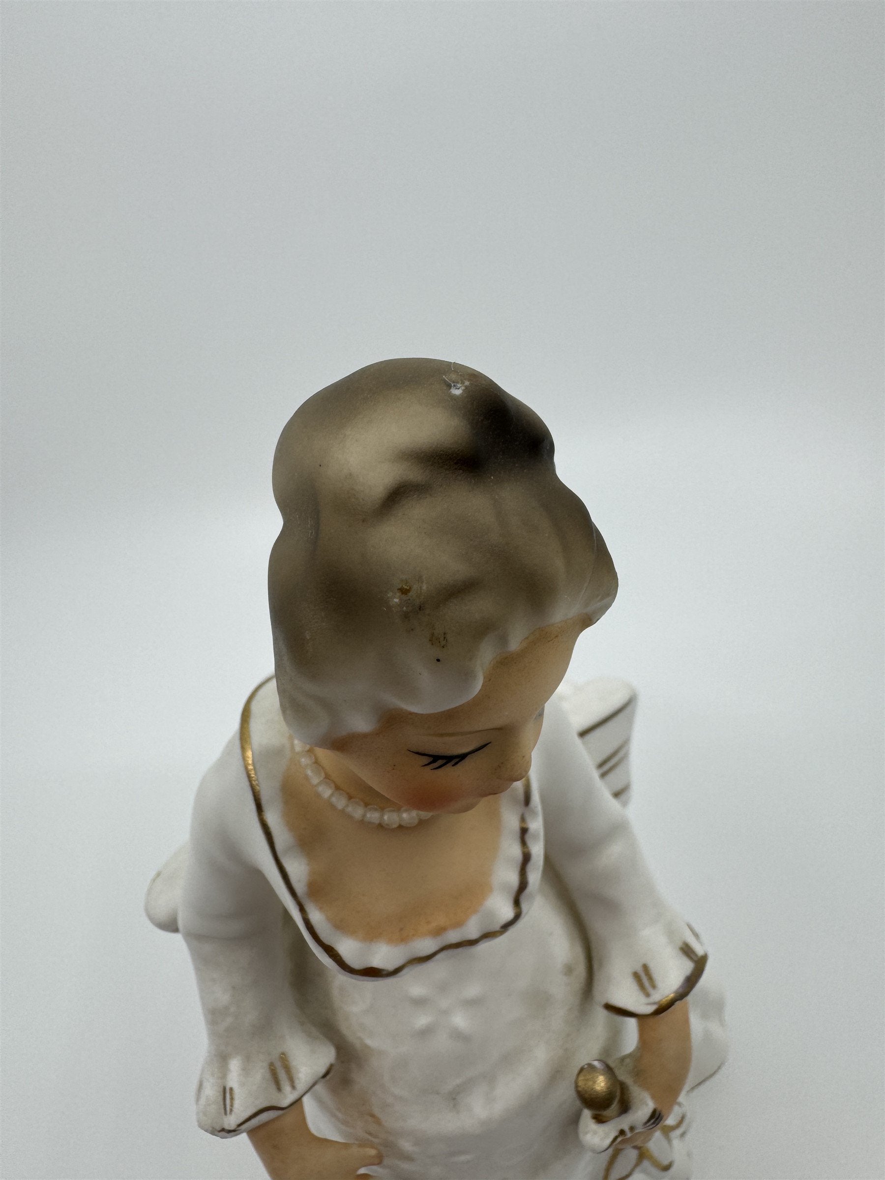 Rubens Original Lady in White Fairy Godmother Parasol 8" Planter Vase Figurine