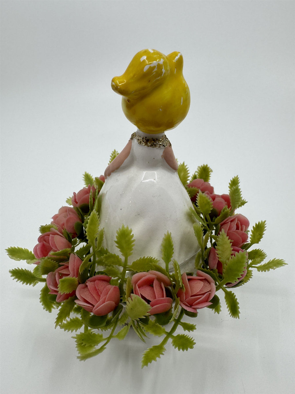 Vtg Girl in White Dress Wedding Roses Figurine Cake Topper INARCO Japan E-2505