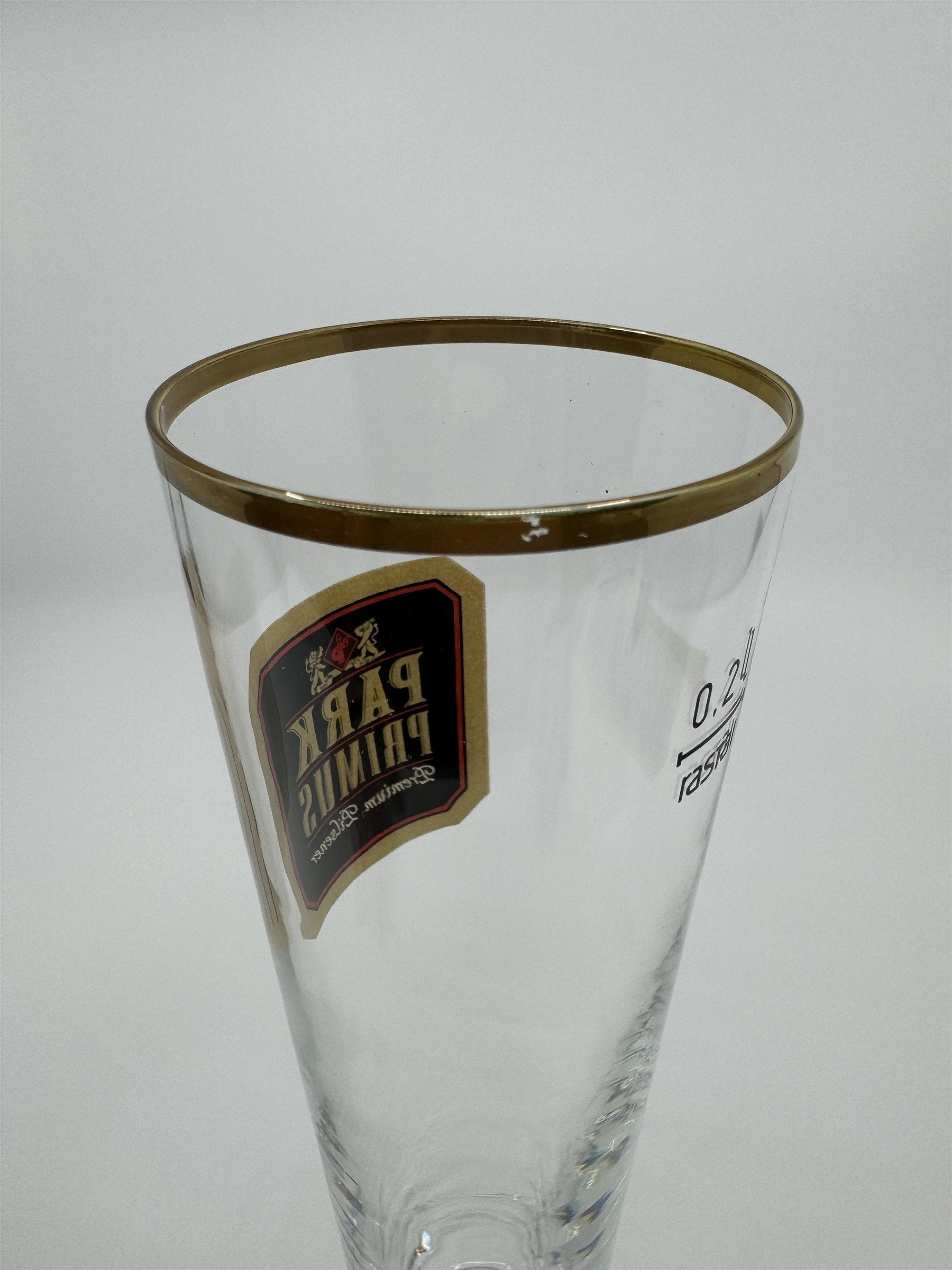 Vintage Park Primus Stemmed Pilsner Glass 0.2L Rastal Gold Embellishment Trim