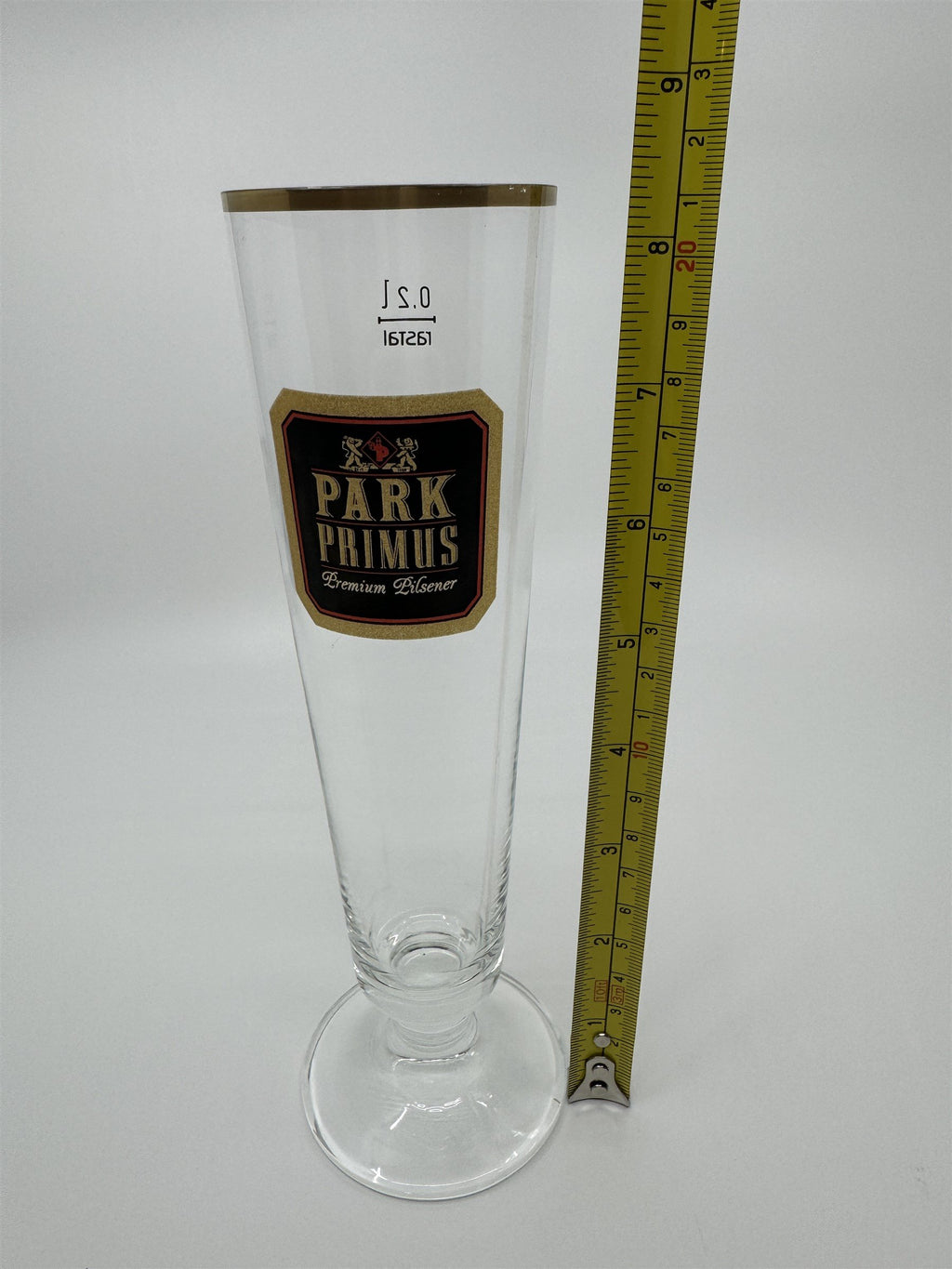 Vintage Park Primus Stemmed Pilsner Glass 0.2L Rastal Gold Embellishment Trim