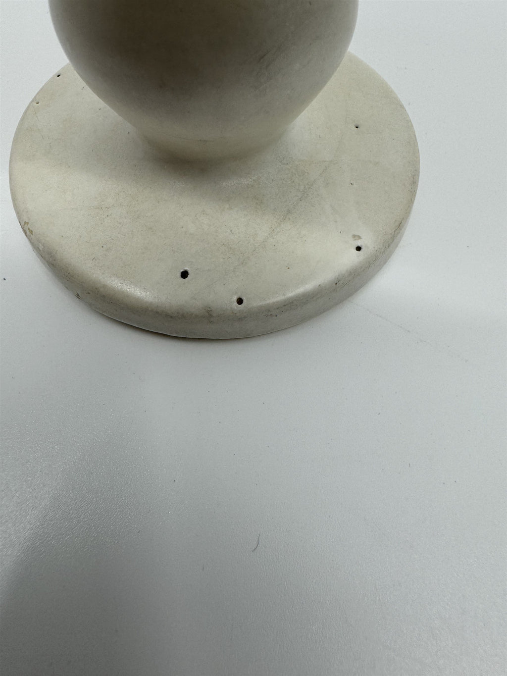 Hull Pottery Glass Cream White Drip Swirl Goblet Vintage USA F5