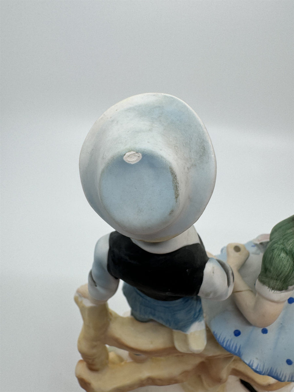 Walls Japan Figurine Boy and Girl /w Geese/Goose Figurine Easter Gift Vintage