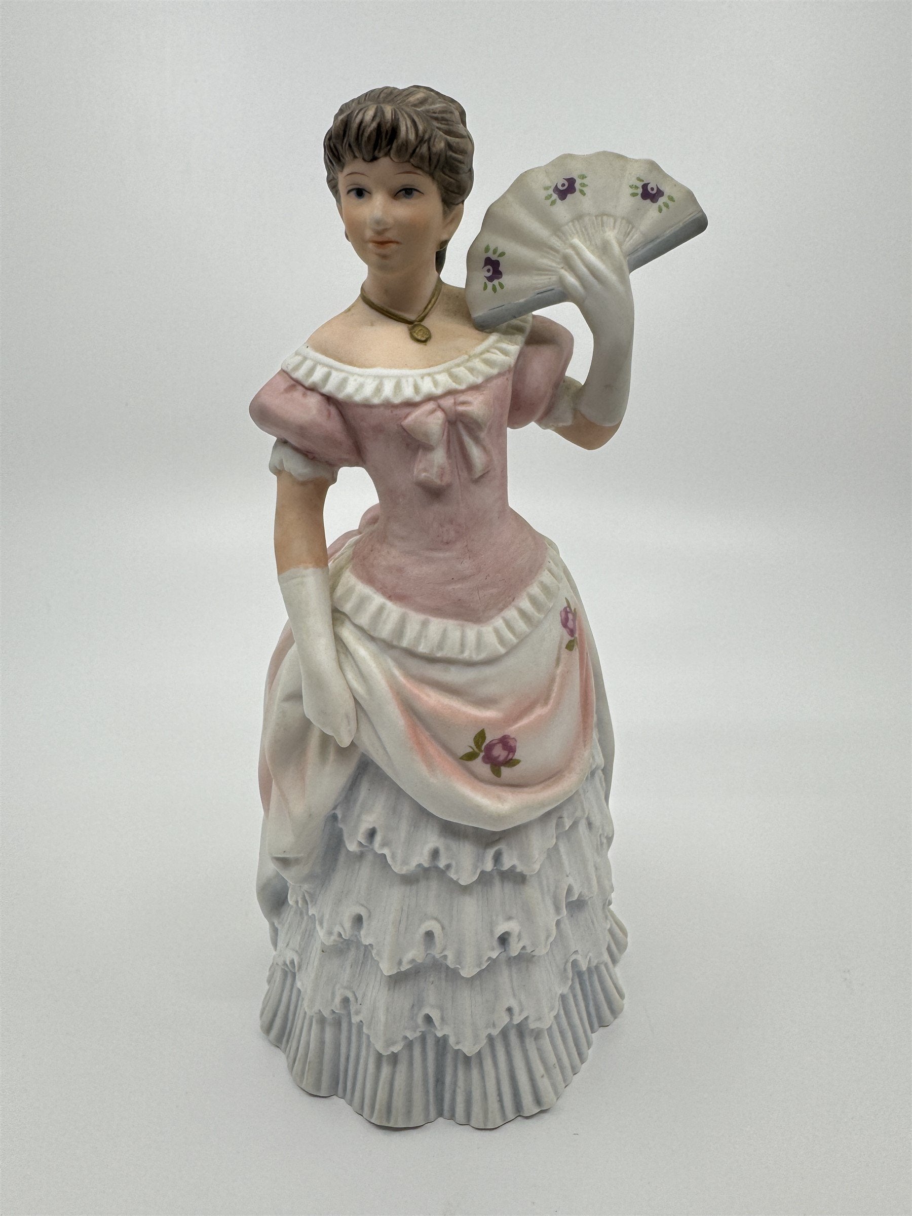 HOMCO Porcelain Victorian Lady 8" Figurine Shall We Dance Home Interiors #1421