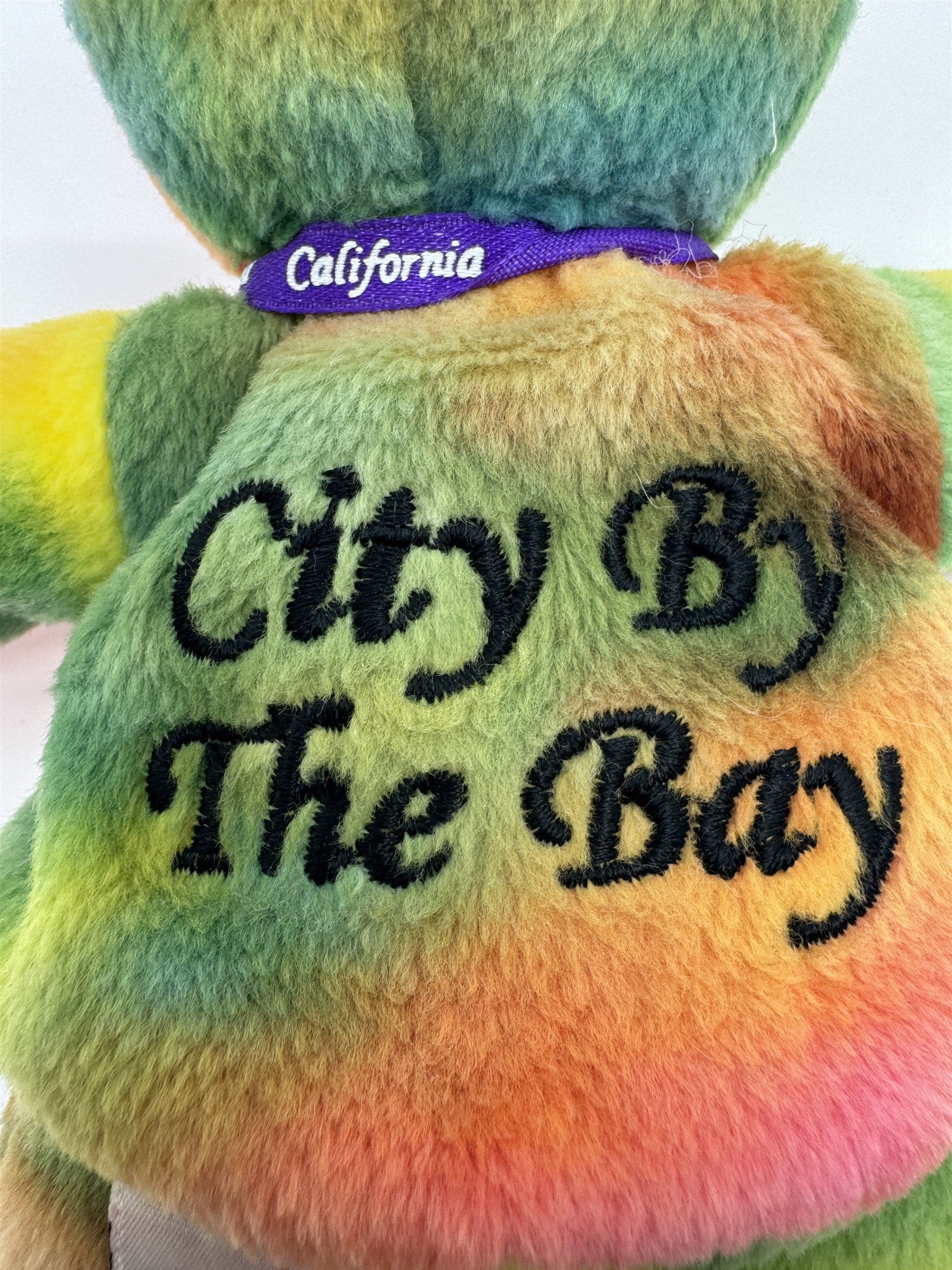2001 Tie Dye San Francisco California Bear Plush Stuffed Animal Symbolz City By