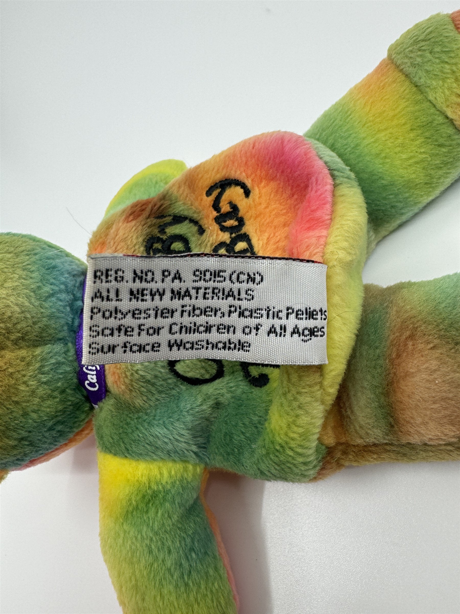 2001 Tie Dye San Francisco California Bear Plush Stuffed Animal Symbolz City By