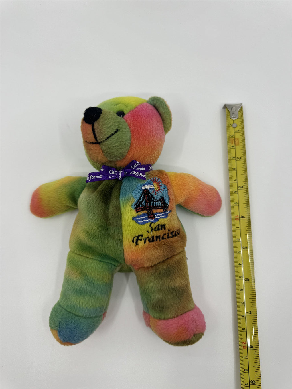 2001 Tie Dye San Francisco California Bear Plush Stuffed Animal Symbolz City By