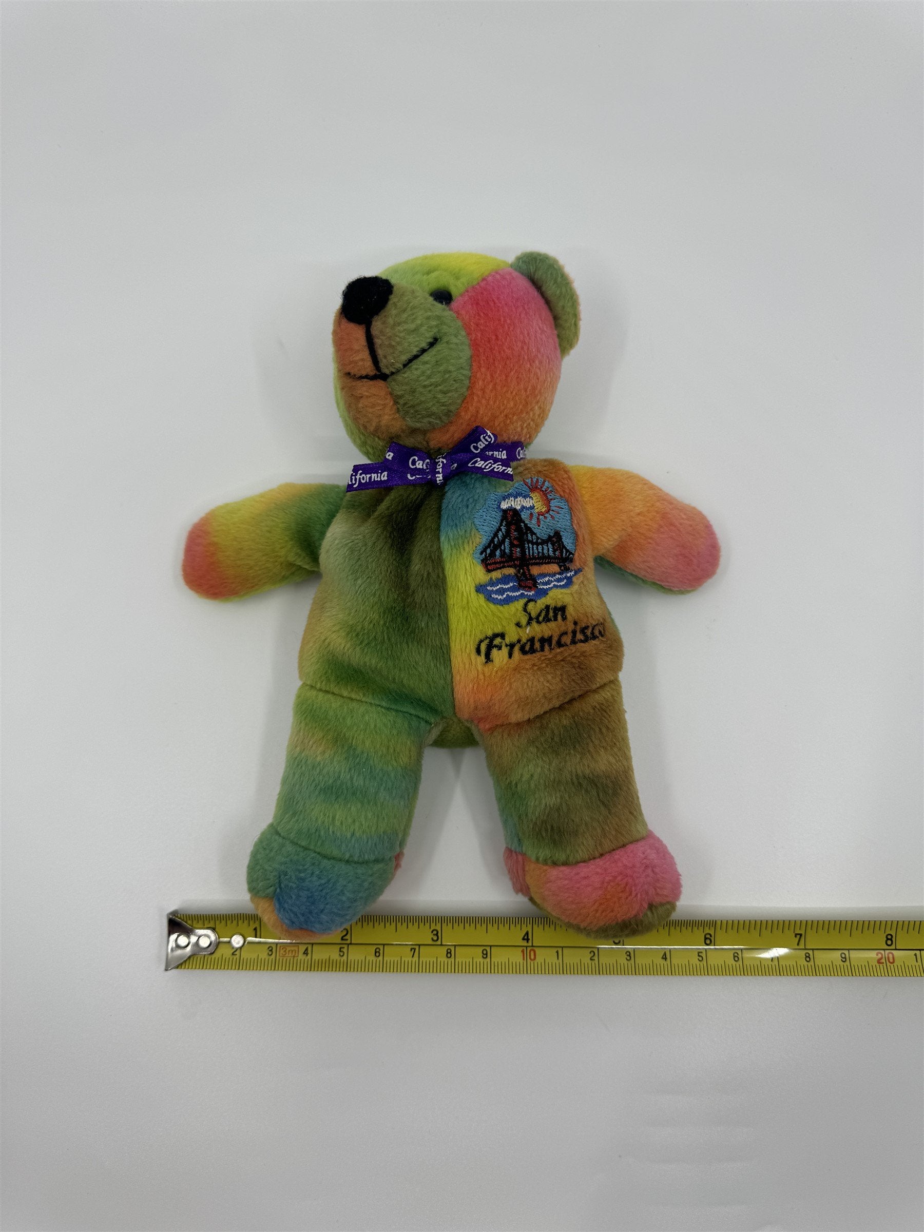 2001 Tie Dye San Francisco California Bear Plush Stuffed Animal Symbolz City By