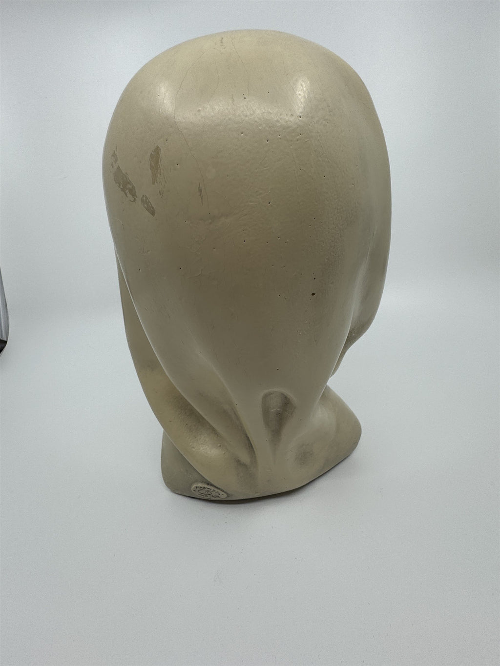 Vintage Marwal Chalkware Woman Head Bust Woman Wearing a Hijab MCM 10-in Display