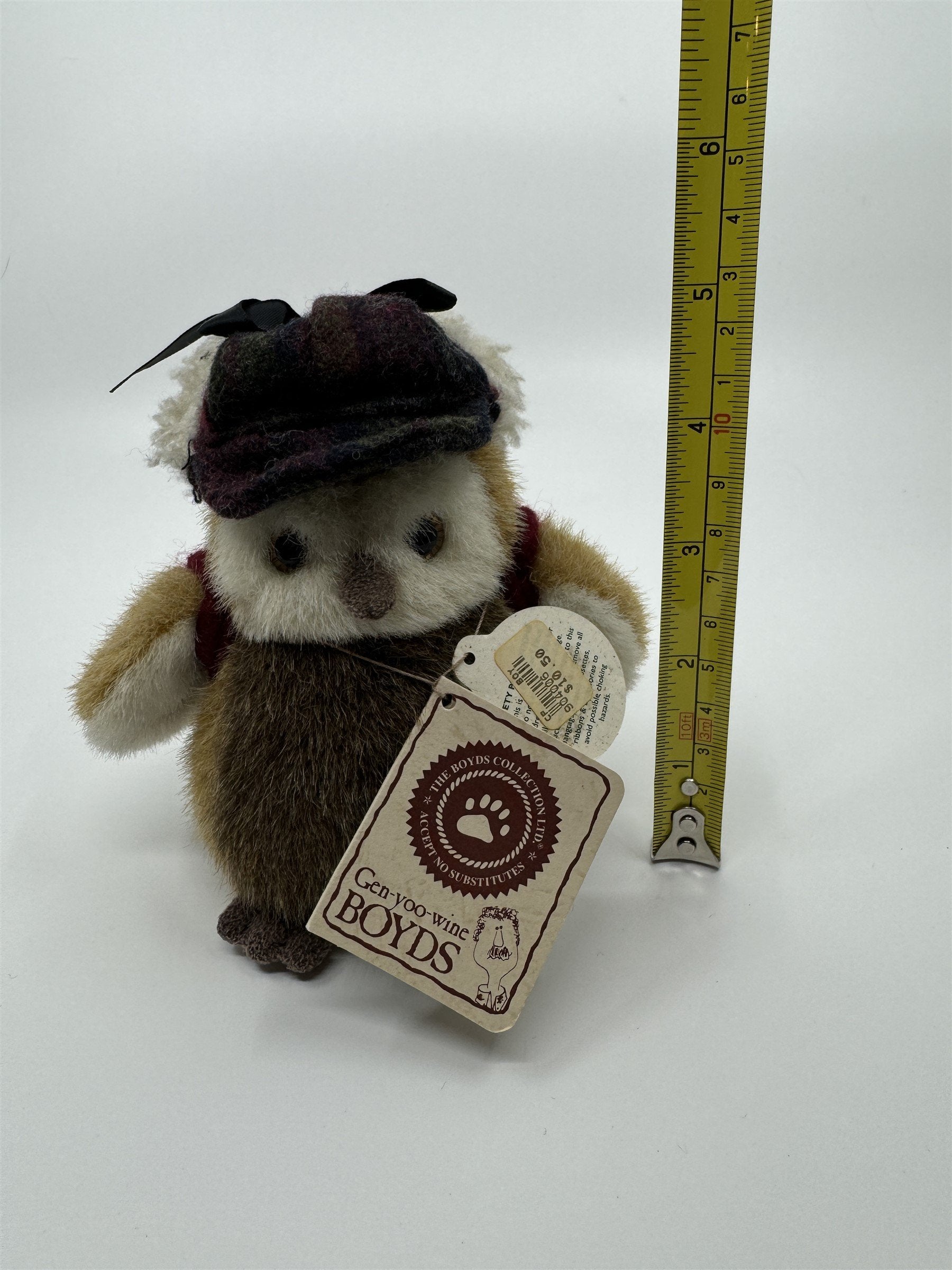 Gen-Yoo-Wine Boyds Owl with Hat Backpack Plush Lester McHootle 904006 Gettysburg
