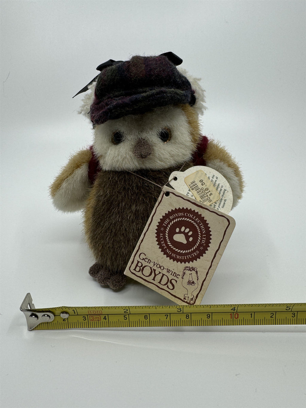 Gen-Yoo-Wine Boyds Owl with Hat Backpack Plush Lester McHootle 904006 Gettysburg