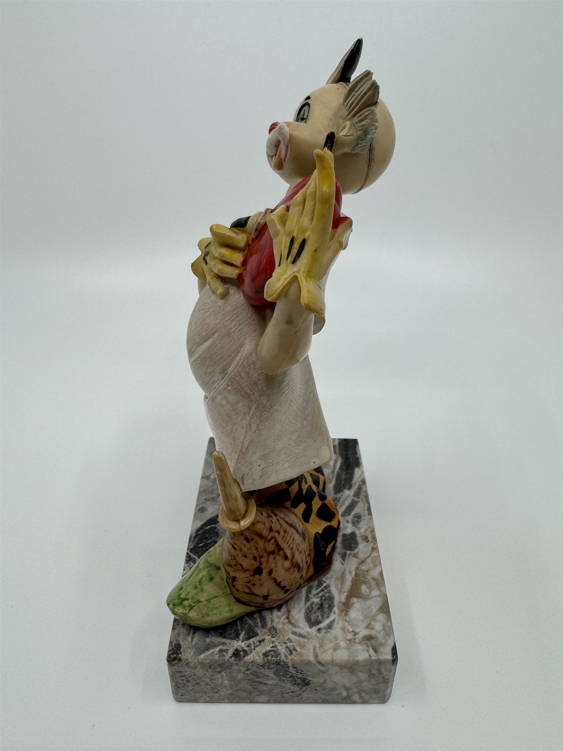 Fontanini Hand Painted Clown Love Doctor Genuine Carrara Marble ITALY