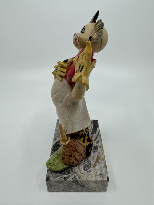 Fontanini Hand Painted Clown Love Doctor Genuine Carrara Marble ITALY
