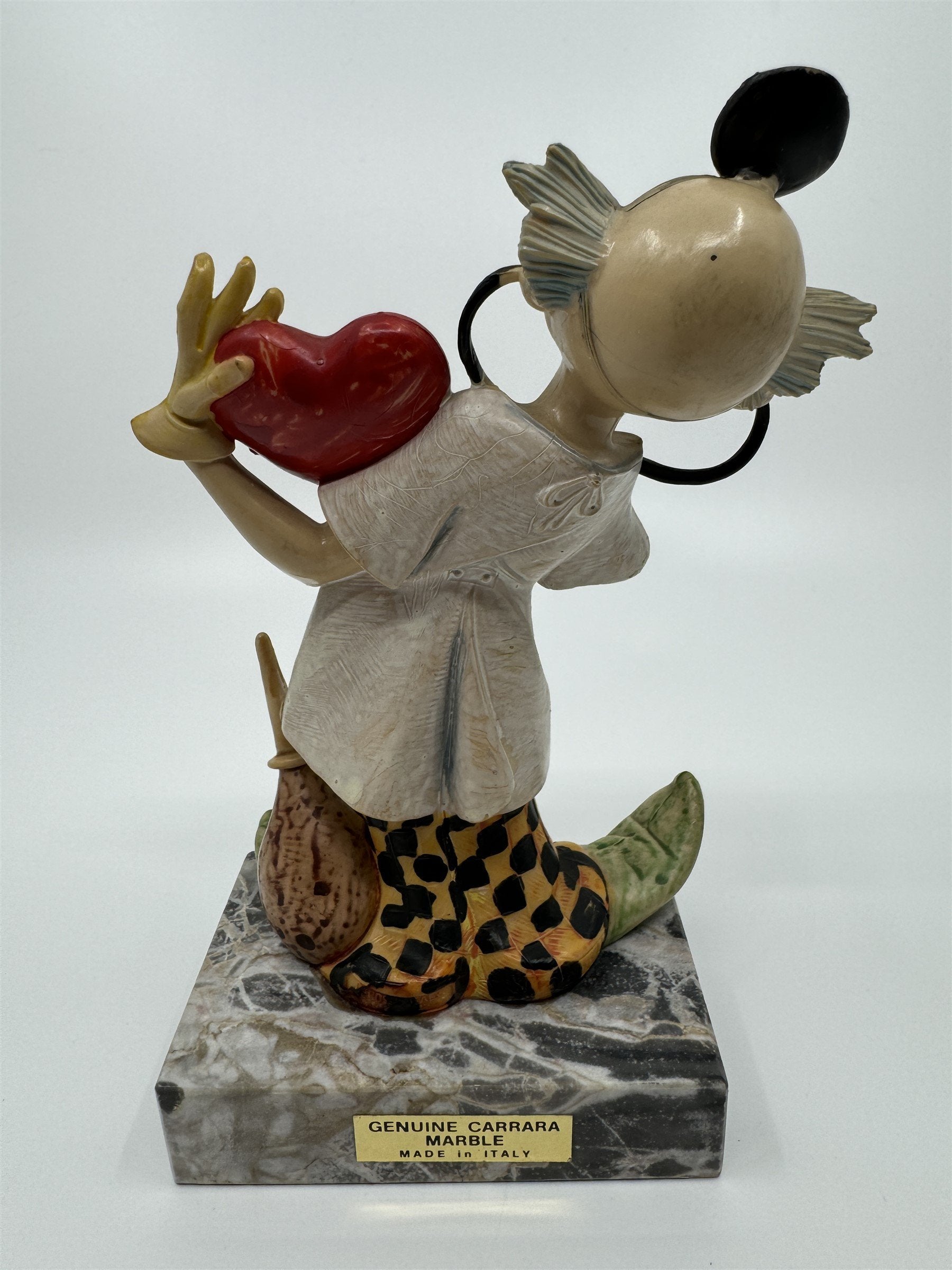 Fontanini Hand Painted Clown Love Doctor Genuine Carrara Marble ITALY