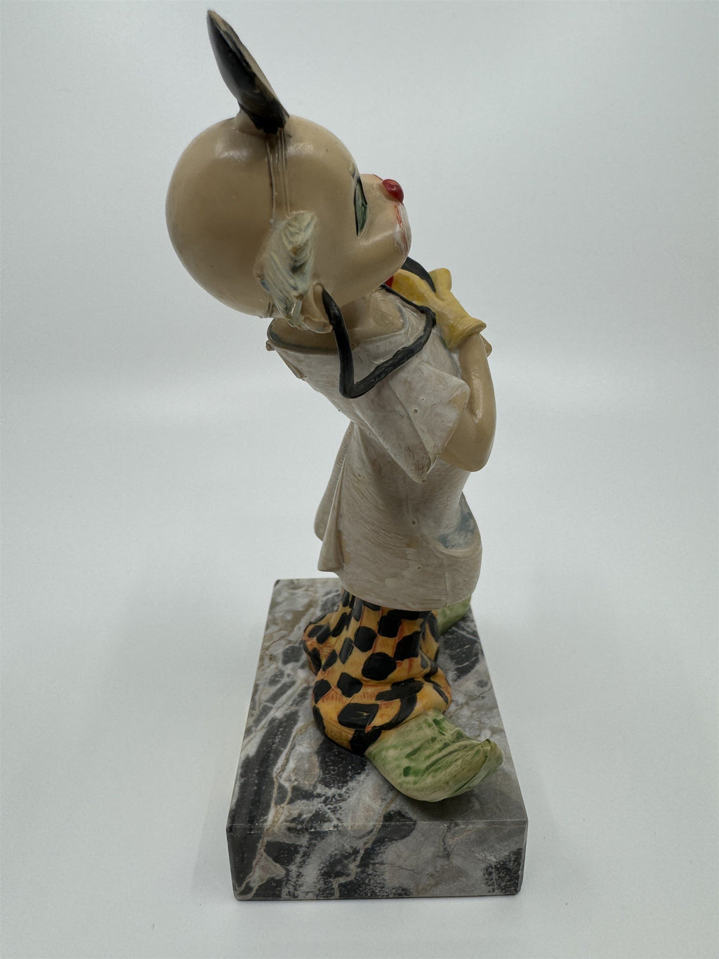 Fontanini Hand Painted Clown Love Doctor Genuine Carrara Marble ITALY